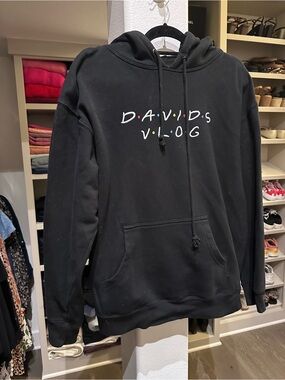 “DAVID'S VLOG" Logo Hoodie (unisex)